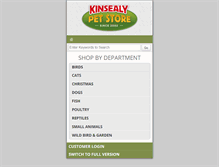 Tablet Screenshot of kinsealypetstore.ie